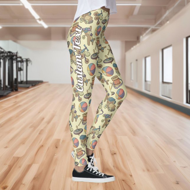 Leksaksikoner Bakgrund Leggings (Skapare uppladdad)