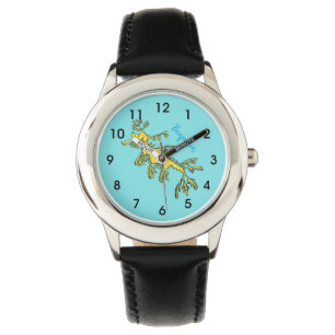 Leksaksliknande havsdragonillustration tecknad armbandsur