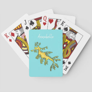 Leksaksliknande havsdragonillustration tecknad casinokort