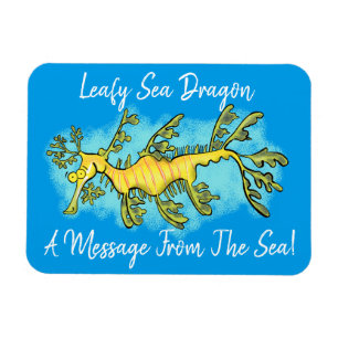 Leksaksliknande havsdragonillustration tecknad magnet