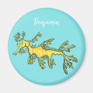 Leksaksliknande havsdragonillustration tecknad magnet