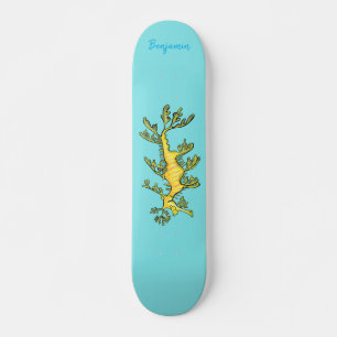 Leksaksliknande havsdragonillustration tecknad mini skateboard bräda 18,5 cm