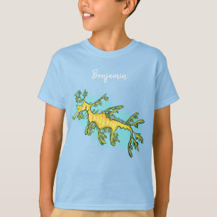 Leksaksliknande havsdragonillustration tecknad t shirt