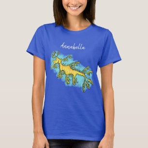 Leksaksliknande havsdragonillustration tecknad t shirt