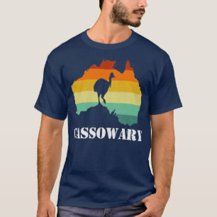 Leksaksliknande retro cassowary t shirt