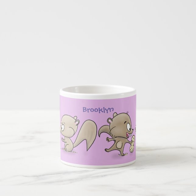 Leksaksliknande tecknad illustration espressomugg (Framsidan)