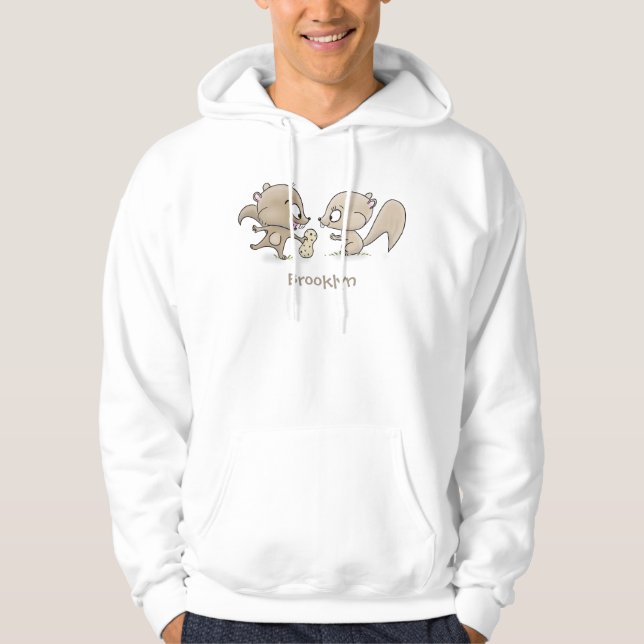 Leksaksliknande tecknad illustration hoodie (Framsida)