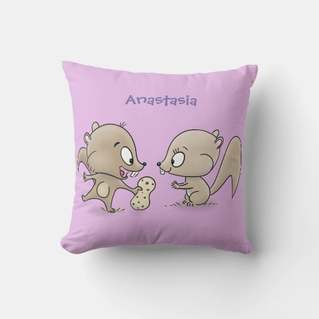 Leksaksliknande tecknad illustration kudde (Framsida)