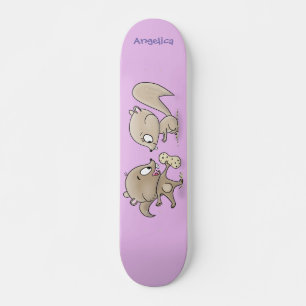 Leksaksliknande tecknad illustration mini skateboard bräda 18,5 cm