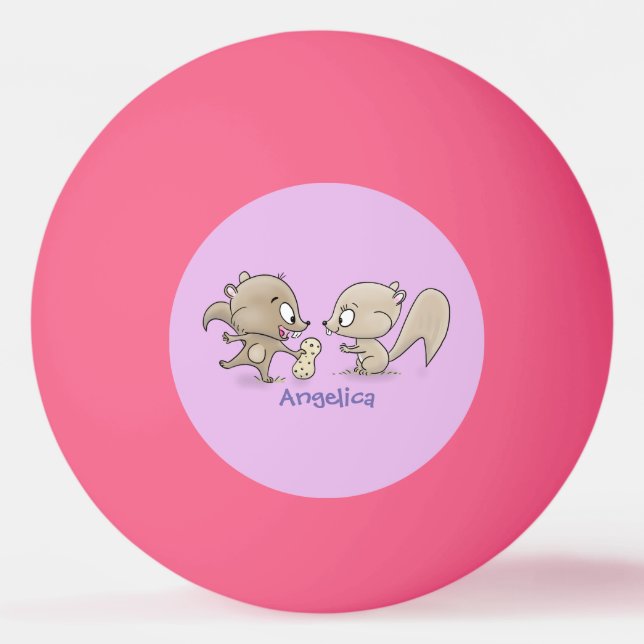 Leksaksliknande tecknad illustration pingisboll (Framsidan)