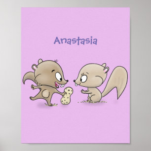 Leksaksliknande tecknad illustration poster