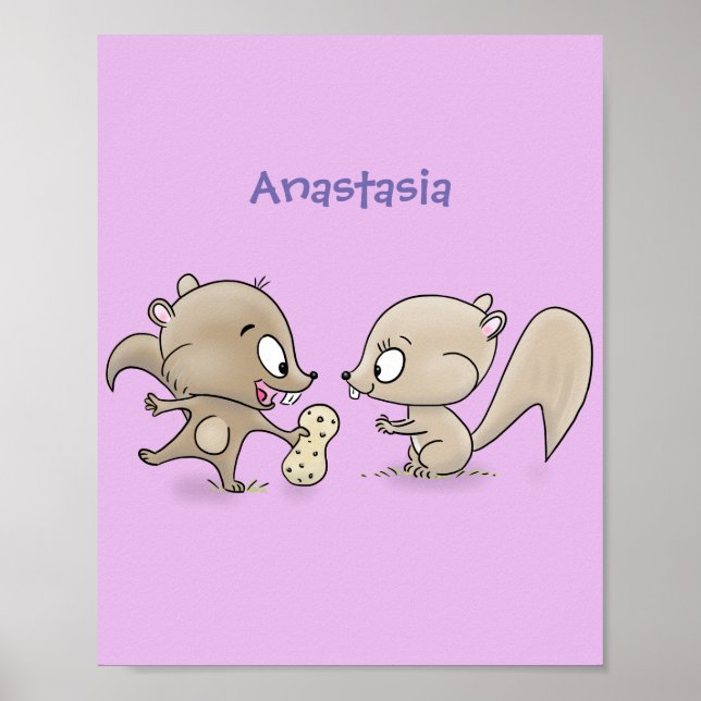 Leksaksliknande tecknad illustration poster (Framsidan)