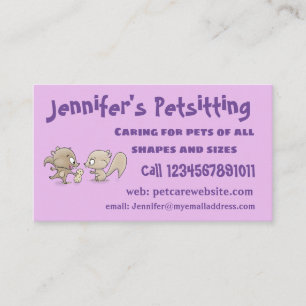 Leksaksliknande tecknad illustration visitkort