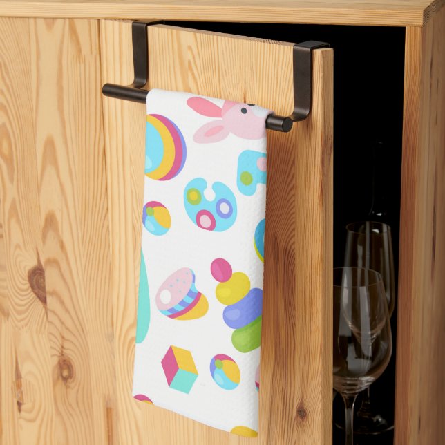 Leksaksmodell för barn med teddybjörn kökshandduk (Thirds Fold)