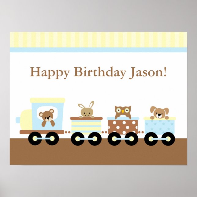 Leksakståg Barn Väggkonst (Framsidan)