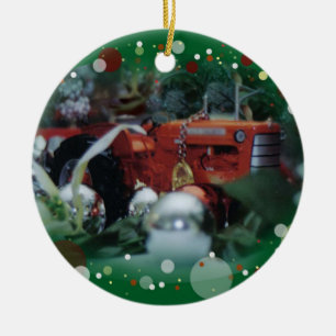 leksaktraktorer för jul 3 julgransprydnad keramik
