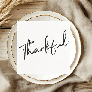 Leksam, minimalistisk skriptThanksgiving Pappersservett