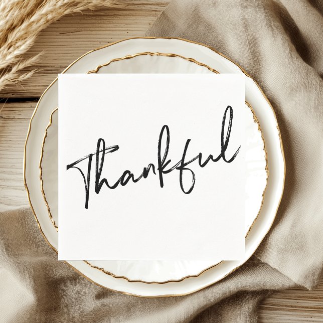 Leksam, minimalistisk skriptThanksgiving Pappersservett (Skapare uppladdad)