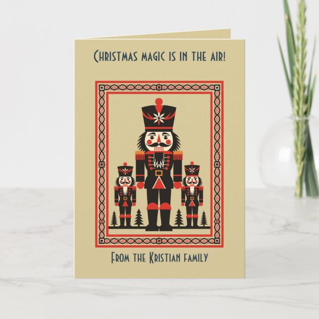 Leksoldater nötknäppare nordisk jul Minimalistisk Kort (Framsida)