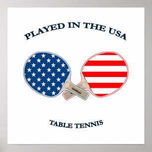 Lekt i USA bordtennis Poster