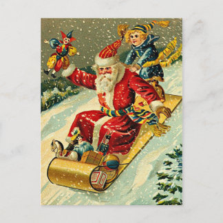Lektid med jultomten helg vykort