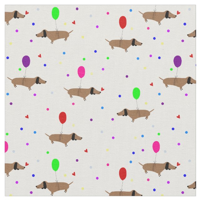 Lekviga hundar-ballonger tyg (Närbild)