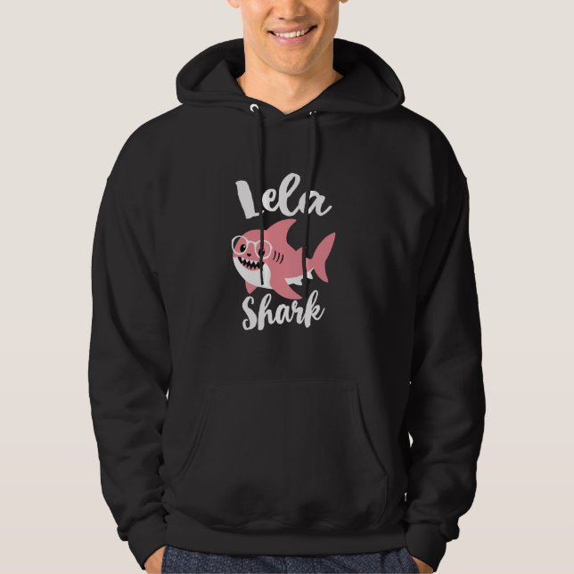 Lela Shark Mother's Day Grandma Funny Hoodie (Framsida)