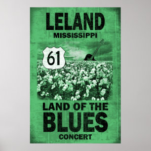 Leland Mississippi deppighetaffisch Poster