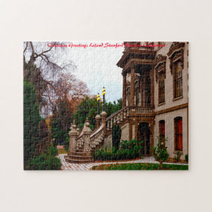 Leland Stanford Mansion.Julhälsningar Pussel