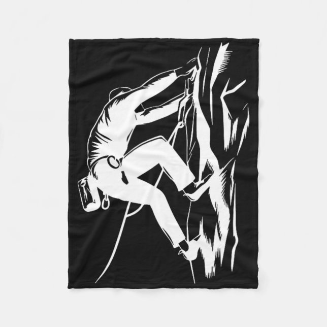 #lele Bergsteiger Mountain Climbing Rock Climber M Fleecefilt (Framsidan)