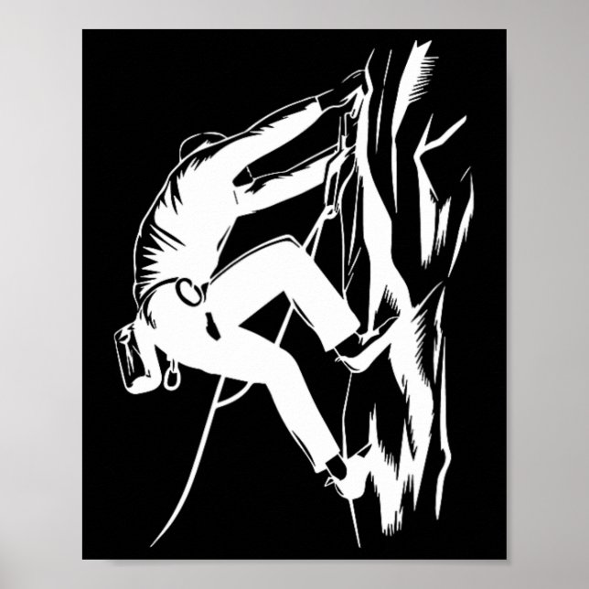 #lele Bergsteiger Mountain Climbing Rock Climber M Poster (Framsidan)