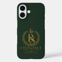 L'Élégance Gold Heritage Laurel Monogram Forest Gr