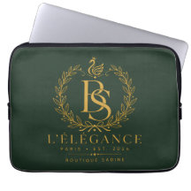 L'Élégance Gold Heritage Laurel Monogram Forest Gr