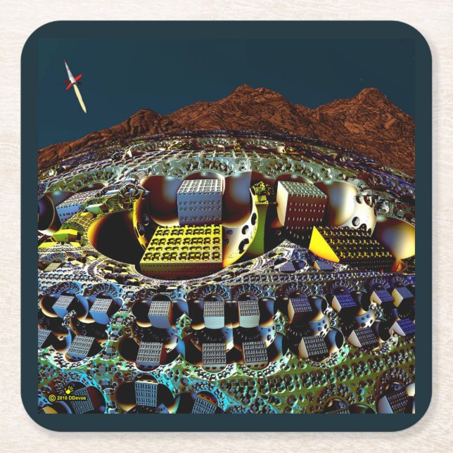 Lem Station Underlägg Papper Kvadrat (Framsidan)