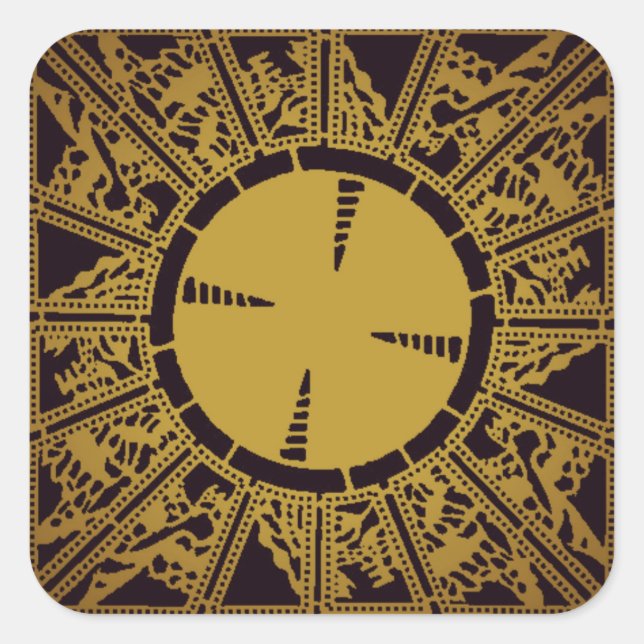 Lemarchands box: Lament Configuration; Hellraiser Fyrkantigt Klistermärke (Framsida)