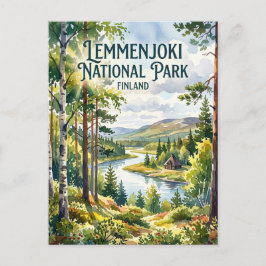 Lemmenjoki nationalpark Finland Vykort
