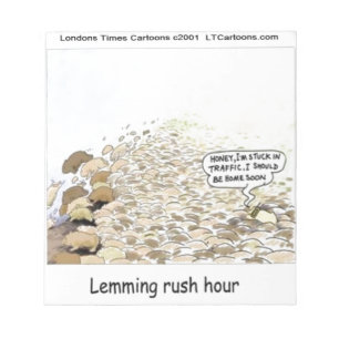 Lemmings Rush Hour Funny Anteckningsblock