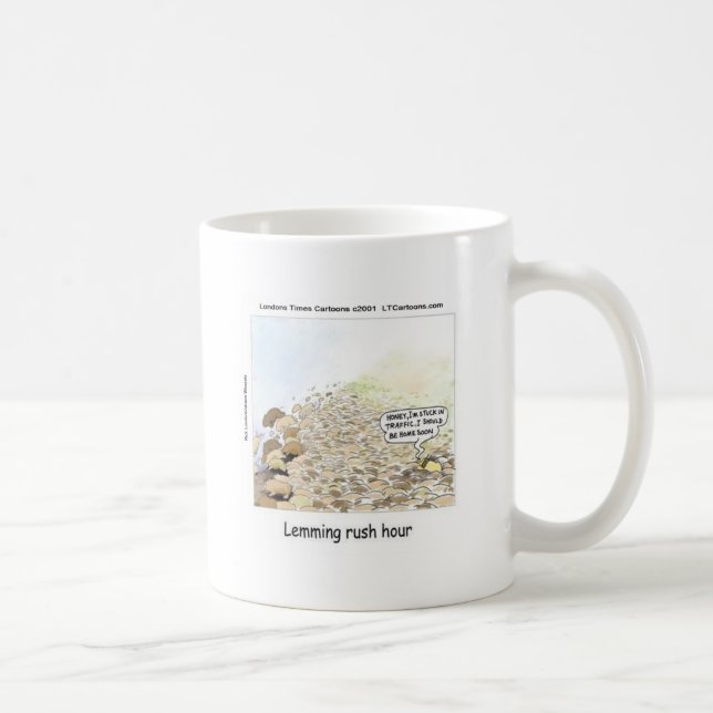 Lemmings Rushtid Roligt Kaffemugg (Höger)