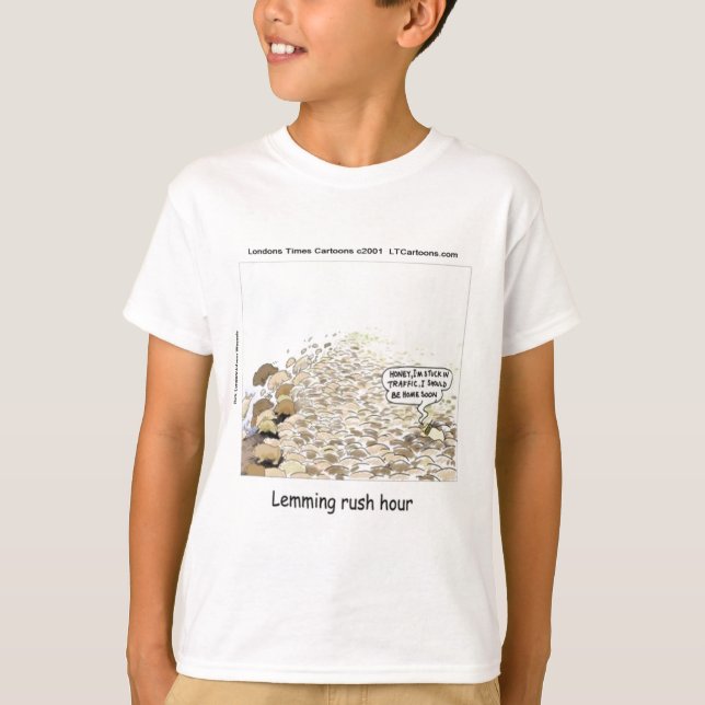 Lemmings Rushtid Roligt Tee (Framsida)