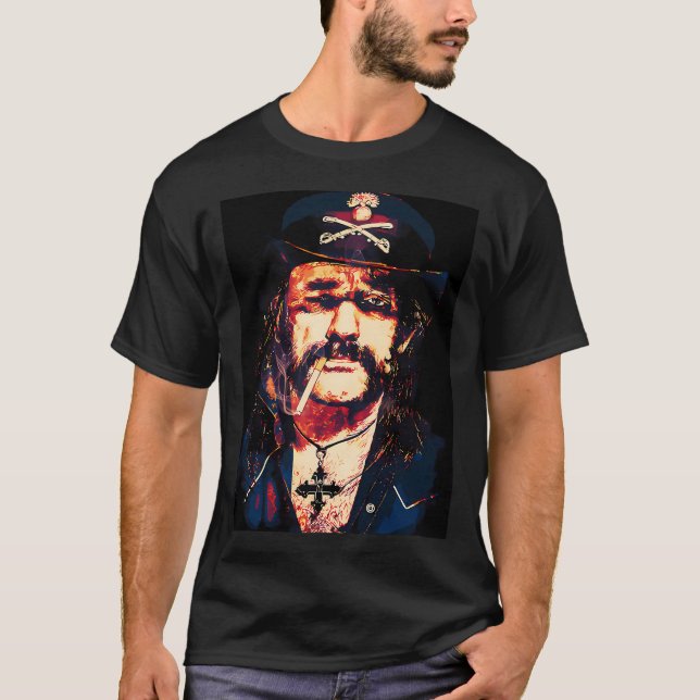 Lemmy Kilmister-konst T Shirt (Framsida)