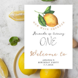 Lemon 1:a födelsedag Party Poster