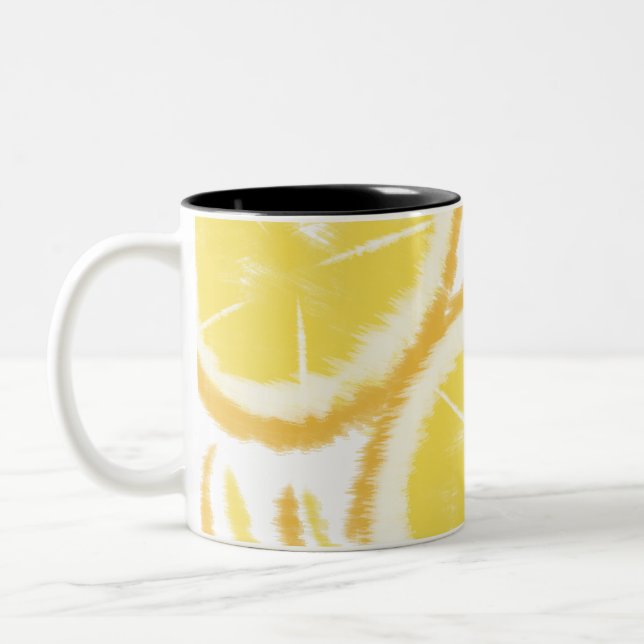 Lemon Abstrakt Pop Tie Dye Två-Tonad Mugg (Vänster)