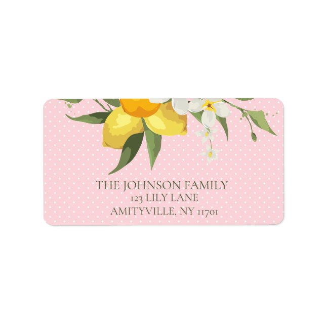 Lemon Address Label Adressetikett (Framsidan)