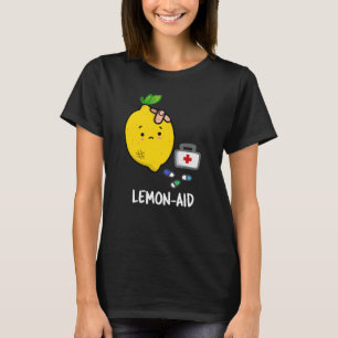 Lemon aid Funny First Aid Lemon Pun Mörk BG T Shirt