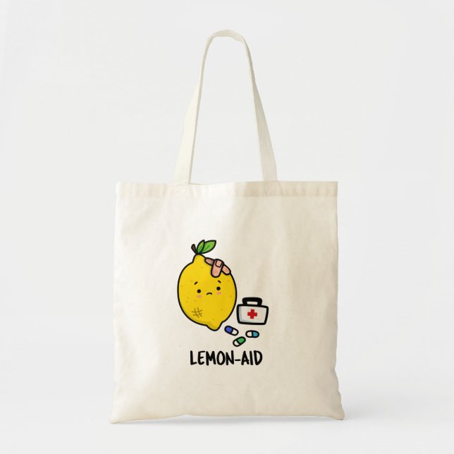 Lemon aid Funny First Aid Lemon Pun Tygkasse (Framsidan)