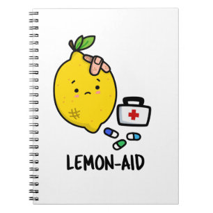 Lemon-aid Rolig Första Hjälpen Citron Puns Anteckningsbok