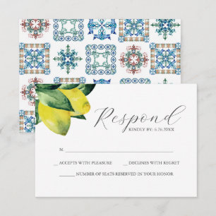 Lemon Amalfi Tile-Bröllop OSA Kort