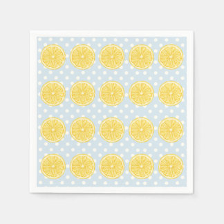Lemon and Light Blue Summer Napkins Pappersservett