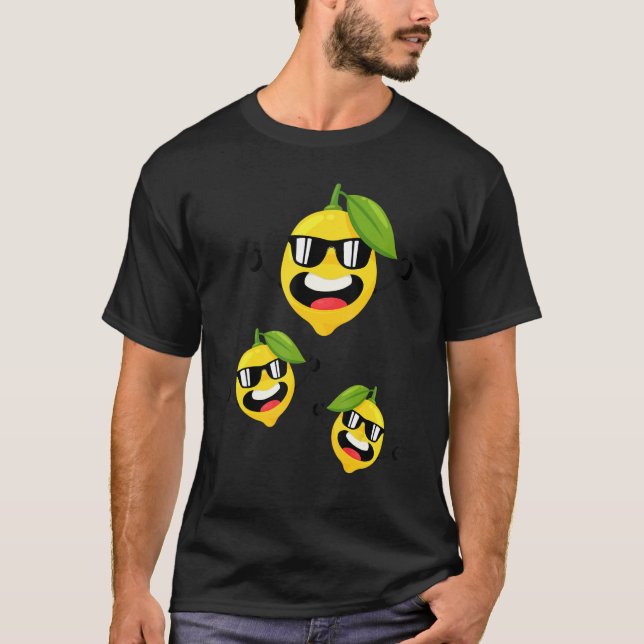 Lemon Ansikte Lemon Funny Lemon T Shirt (Framsida)