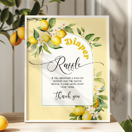 Lemon Arch Diaper raffle Baby dusch Poster